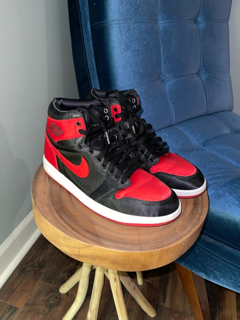 Nike Red and Black High-Top Sneakers
